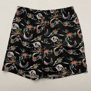VTG Sportsclub by‎ LG x 7.5" Black All Over Print Frog Skateboard Shorts